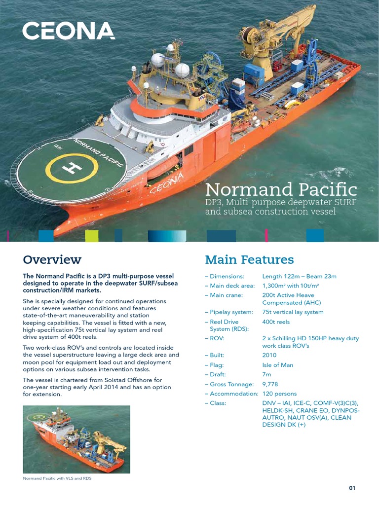 Ceona - Normand Pacific Datasheet - EU Low PDF | PDF | Subsea ...
