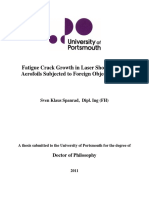 Fatigue Crack Growth in Laser Shock Peened Aerofoils Subjected To Foreign Object Damage