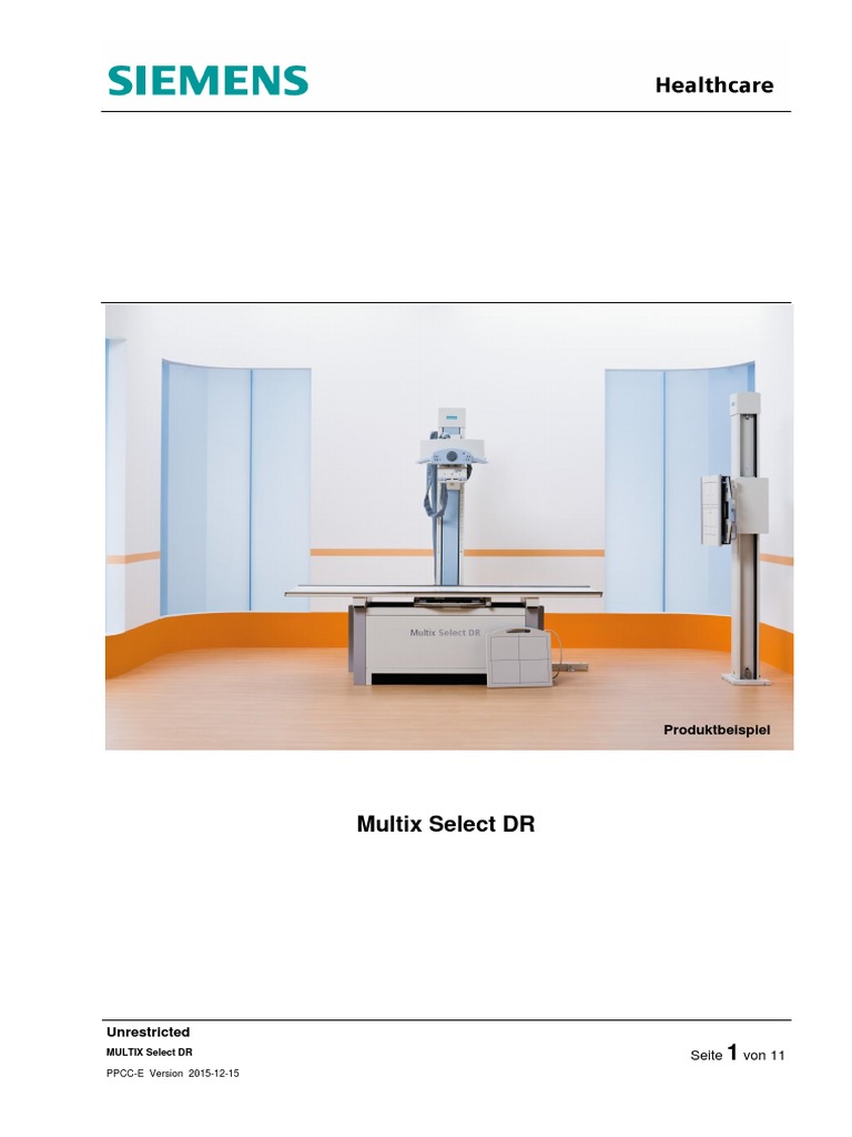 Multix Select DR en | PDF | Lighting | Medical Imaging