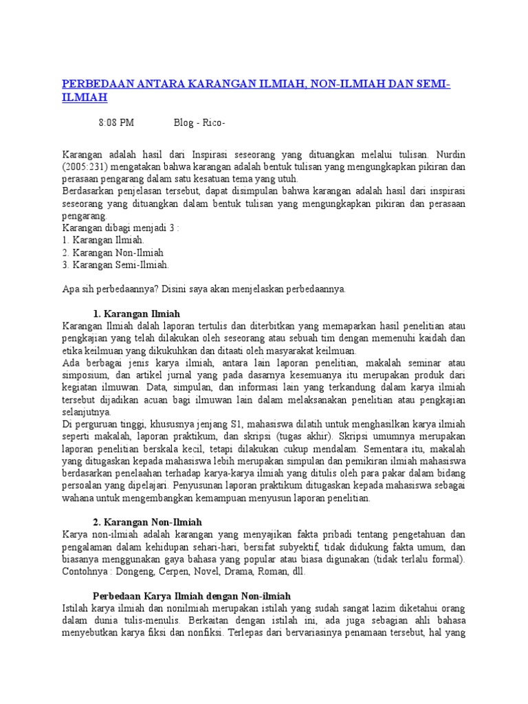 Perbedaan Tulisan Fiksi Dan Non Fiksi Berbagai Perbedaan