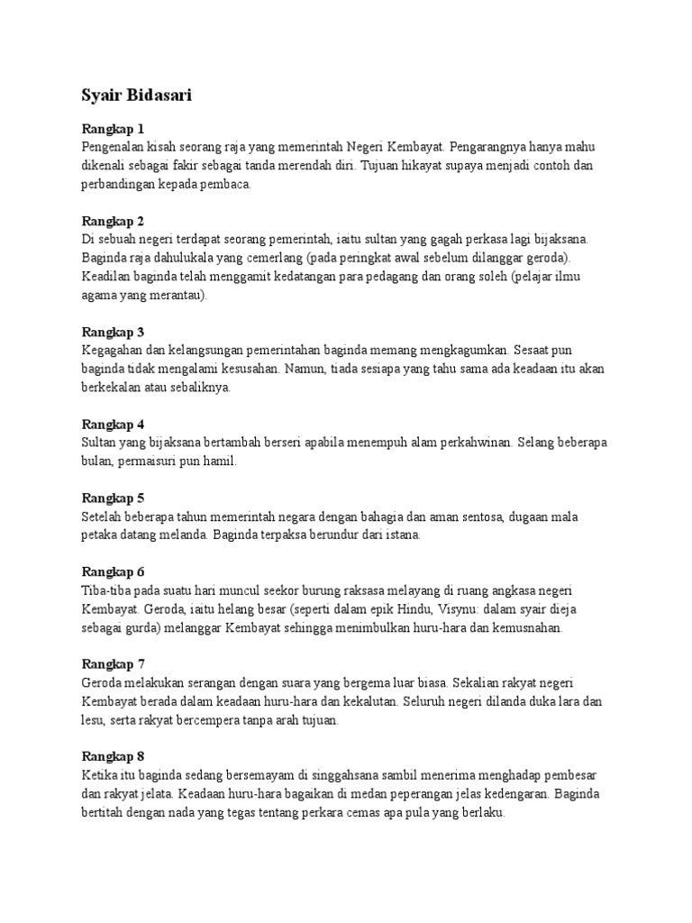 Syair Bidasari  PDF
