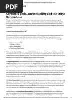 Corporate Social Responsibility and The Triple Bottom Line - Business Ethics