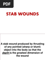 Understanding Stab Wounds: Types & Characteristics | PDF | Knife | Wound
