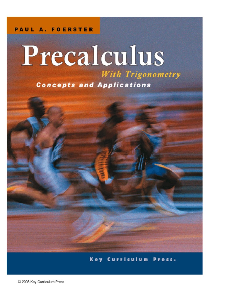 Foerster Precalculus With Trigonometry Concepts And