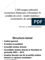 Impactul ISD Asupra Redresării Economico-financiare A