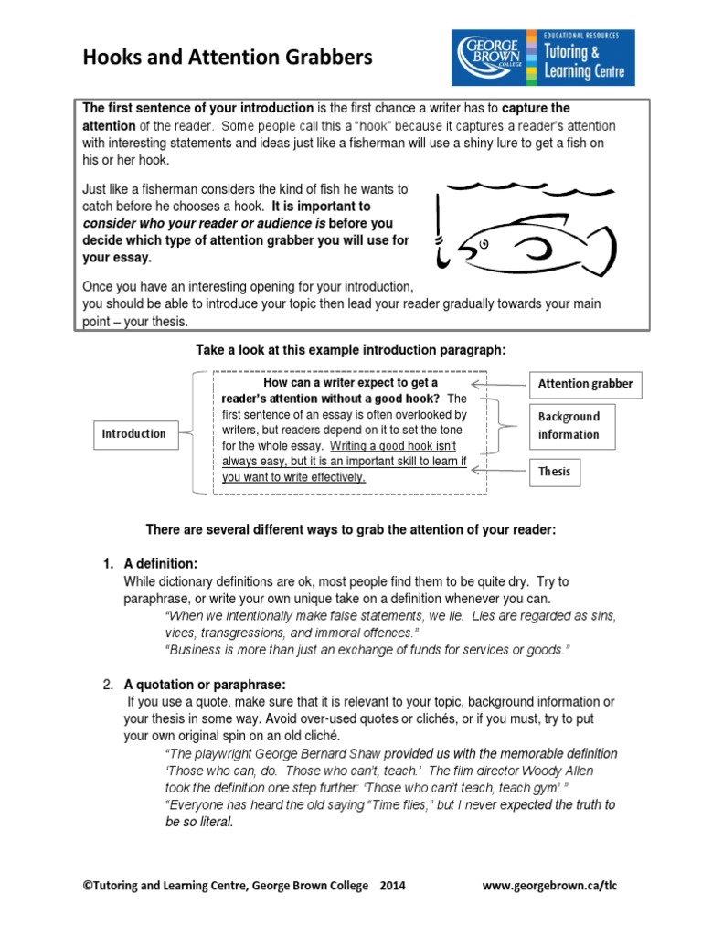 List of attention grabbers picture