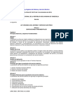 Ley Organica Del Sistema y Servicio Electrico