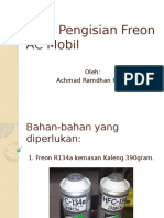 Cara Pengisian Freon AC Mobil