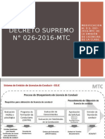 Decreto supremo n° 026-2016-mtc