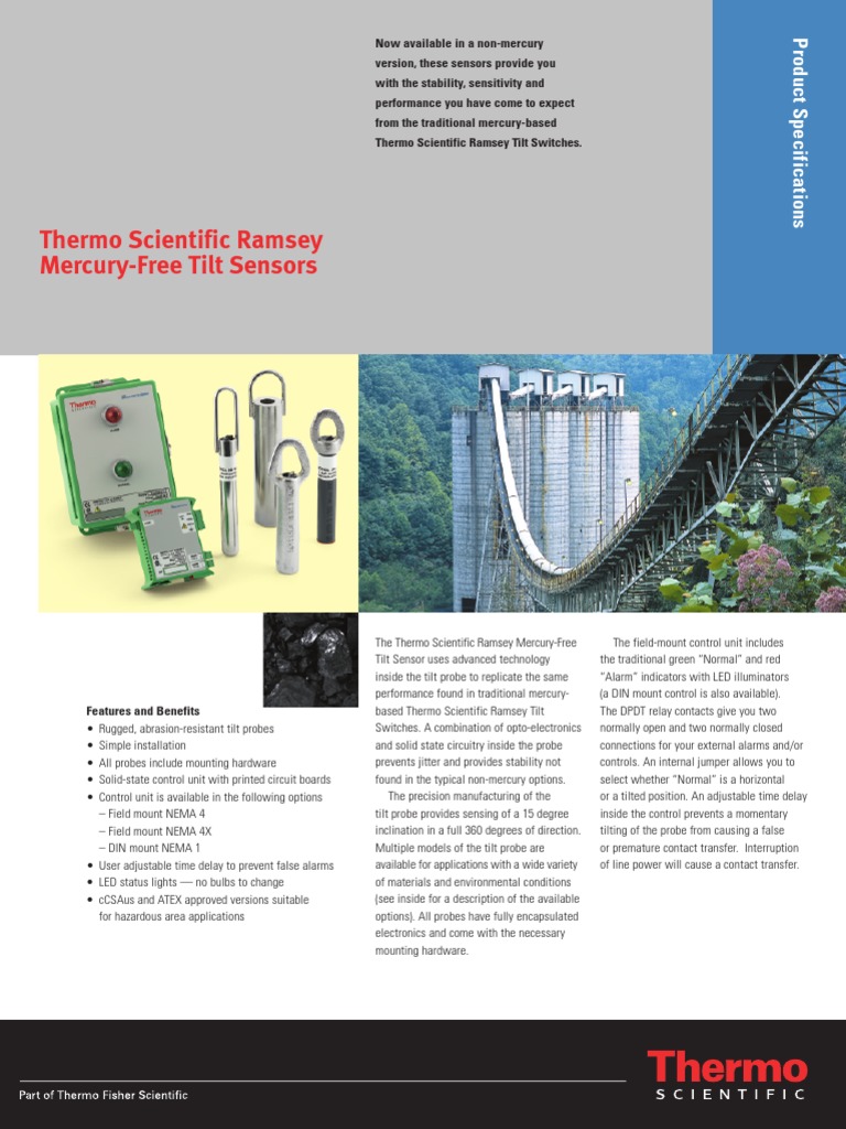 TILt Sensors PDF Switch Manufactured Goods