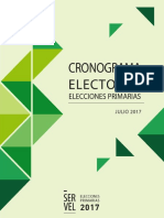 Cronograma Electoral Elecciones Primarias