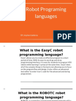 Robot Programing Languages