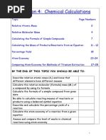 Chemical Calculations Workbook igcse