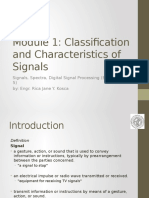 Module 1 Classification and Characteristics of Signals