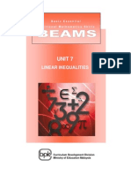BEAMS - Unit 7 Linear Inequalities