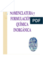 Nomenclatura y estados de oxidación en química inorgánica