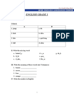 English Grade 1 Full Test