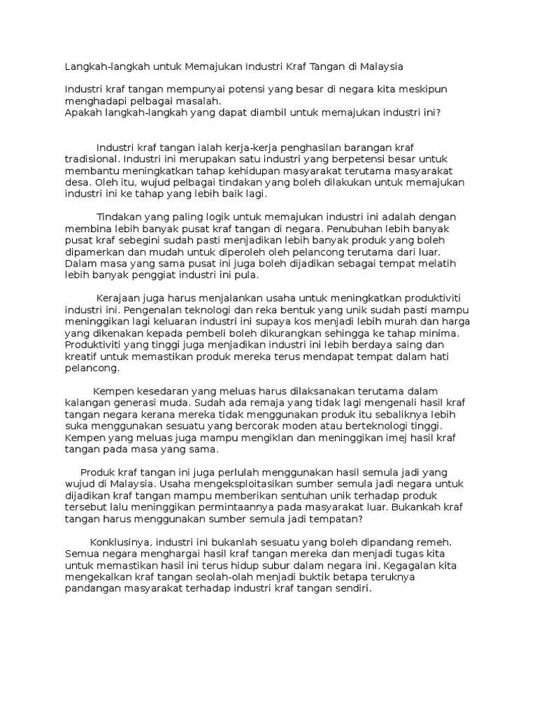 Langkah Kraftangan Pdf