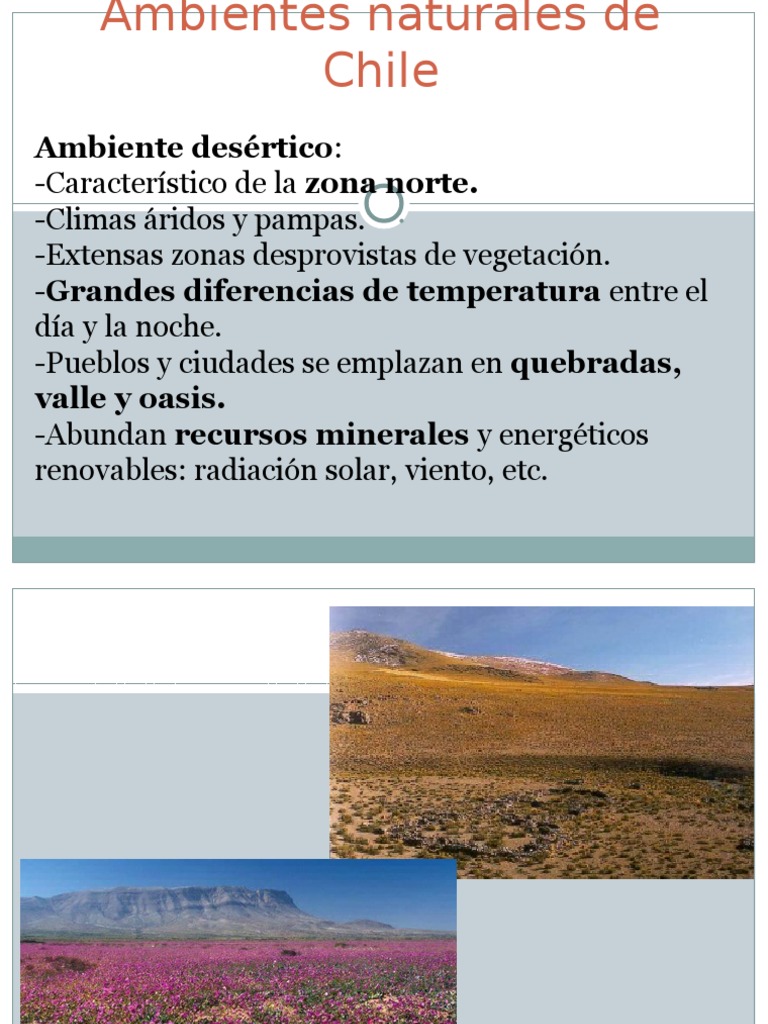Ambientes Naturales de Chile | PDF | Chile | Clima