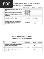 Jadual Kerja Cleaner