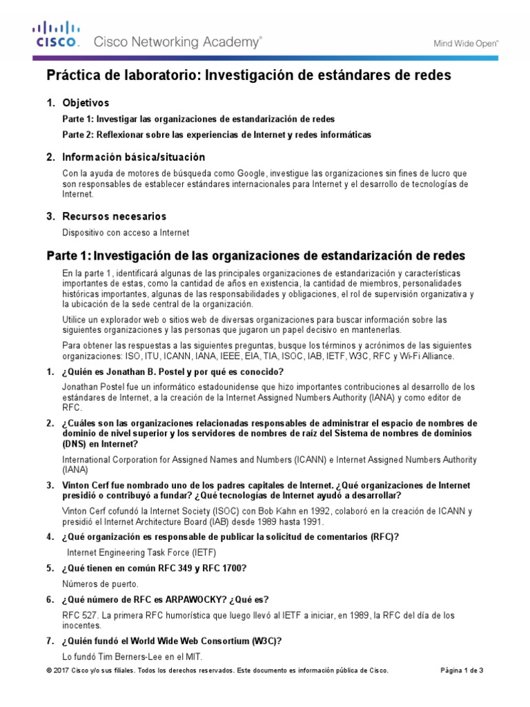 3.2.3.4 Lab Researching Networking Standards PDF Localizador