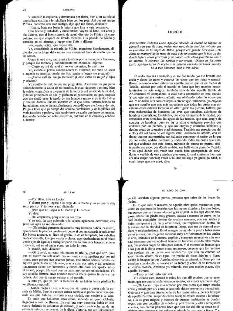 Apuleyo El Asno De Oro Fragmentos Pdf