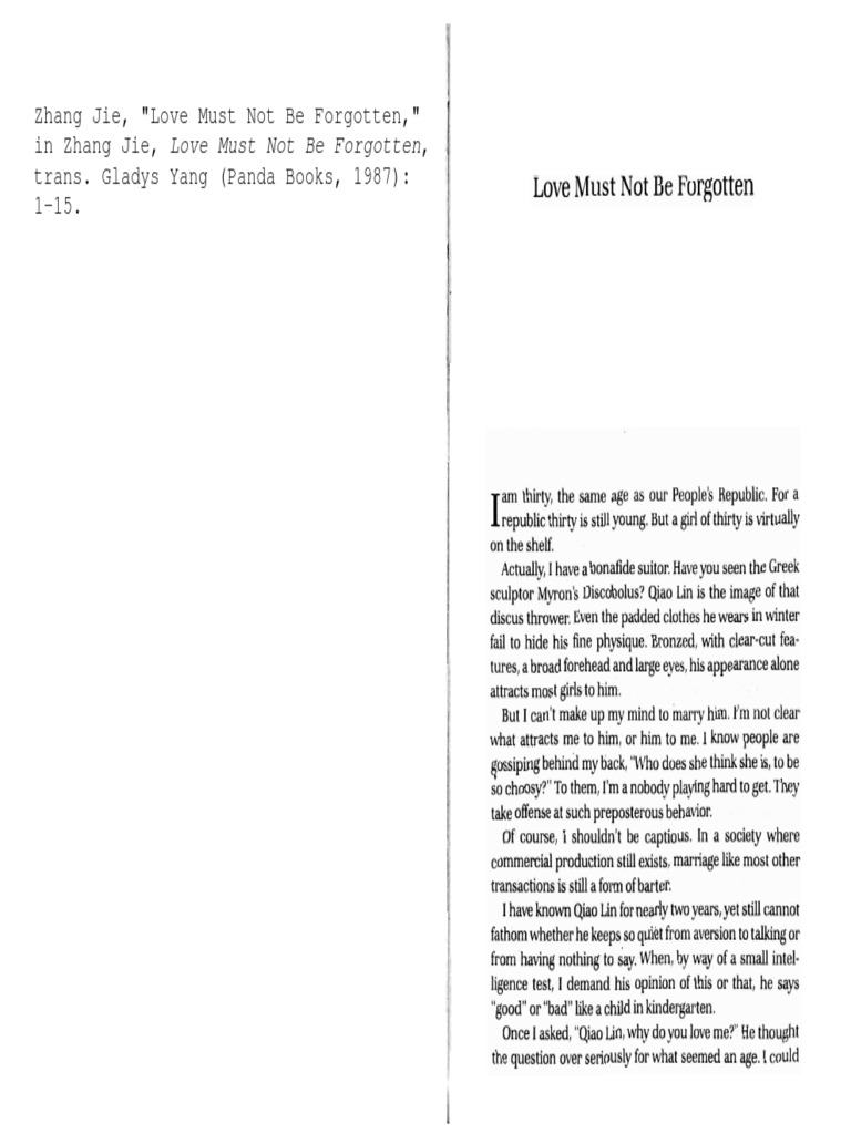 Love Must Not Be Forgotten | PDF | Science | Philosophical Science