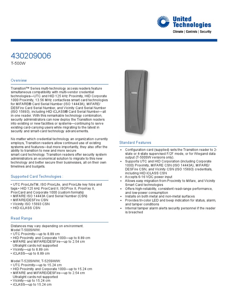 Lectora Lenel PDF Smart Card Access Control