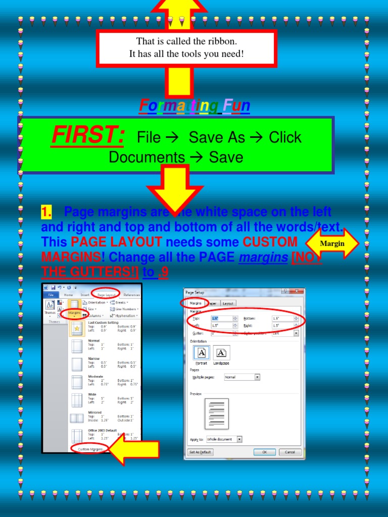 First File Save As Click Documents Save PDF Text Typography