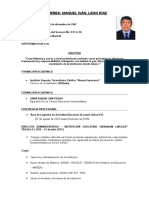 CV Director Administrativo Educación Experiencia