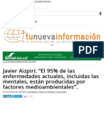 Javier Aizpiri: "El 95% de Las Enfermedades Actuales, Incluidas Las Mentales, Están Producidas Por F