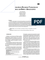 Articulo - 2009 - Recursos Tecnologicos en Clinica Con Adolescentes y Niños - Perspectiva TCC PDF