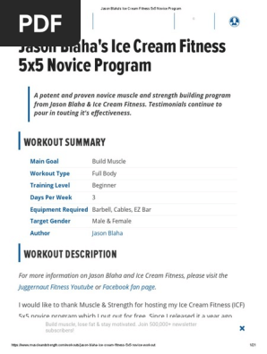 Stronglifts 5x5 Blaha M Weight Training Physical Exercise