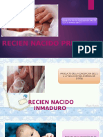 RN Prematuro Exposicion Final... Enf. Pediatrica