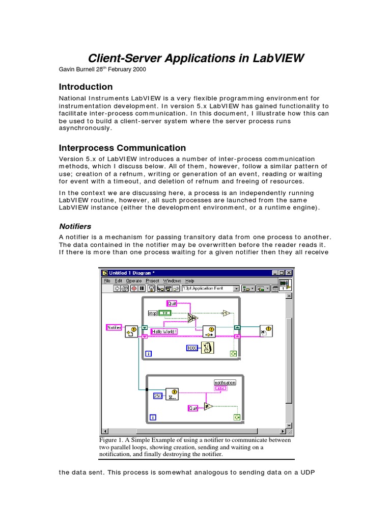 Labview Client Server | PDF | Client–Server Model | Communications ...