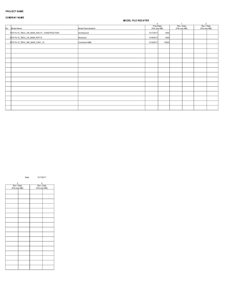 Model File Register for Project P2710 | PDF | Art | Computers