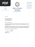 Letter From Assemblywoman Maggie Carlton To Attorney General Adam Laxalt - May 16, 2017