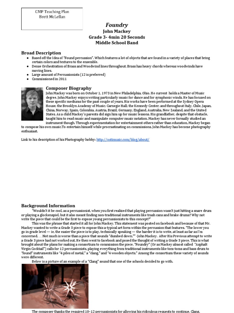 Foundry John Mackey Grade 34min 20 Seconds Middle School Band Broad