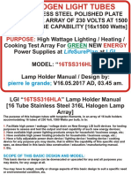 Lgi Tungsten Tube Bulb Array Reflector Shield / Device For 16 Tube Holders Model - Lgi 16.05.2017ad, 03.45am