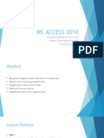 Ms Access 2010: Presented by Mohamad Zakie Shafie Pegawai Teknologi Maklumat F44 Hospital Tanah Merah