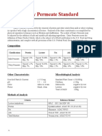 Dairy Permeate Standard: Product Definition