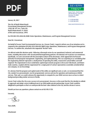 Severn Trent No Bid Response to NMB_01262017