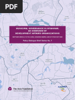 Municipal Governance in Myanmar Policy Series ENG Sept 2016