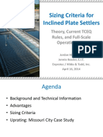 Sizing Criteria For Inclined Plate Settlers: Theory, Current TCEQ Rules, and Full-Scale Operating Data