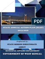 West Bengal SAAP 2015-16: State Annual Action Plan for AMRUT Mission