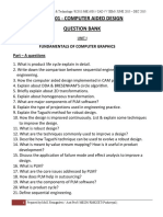 Me 6501 - Computer Aided Design Question Bank: Fundamentals of Computer Graphics Part - A Questions