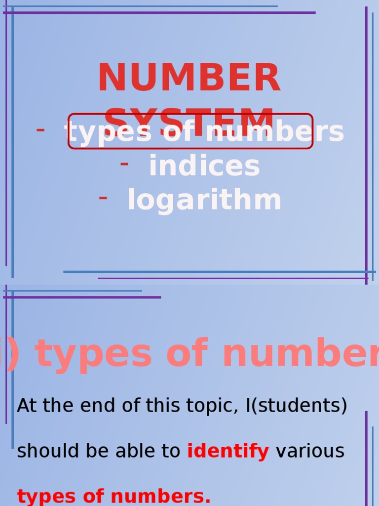 Types of Numbers Explained | PDF
