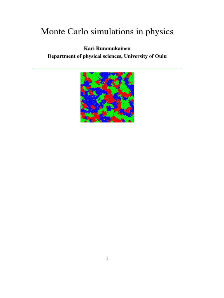 Monte Carlo Methods in Physics | PDF | Quantum Chromodynamics | Quantum ...