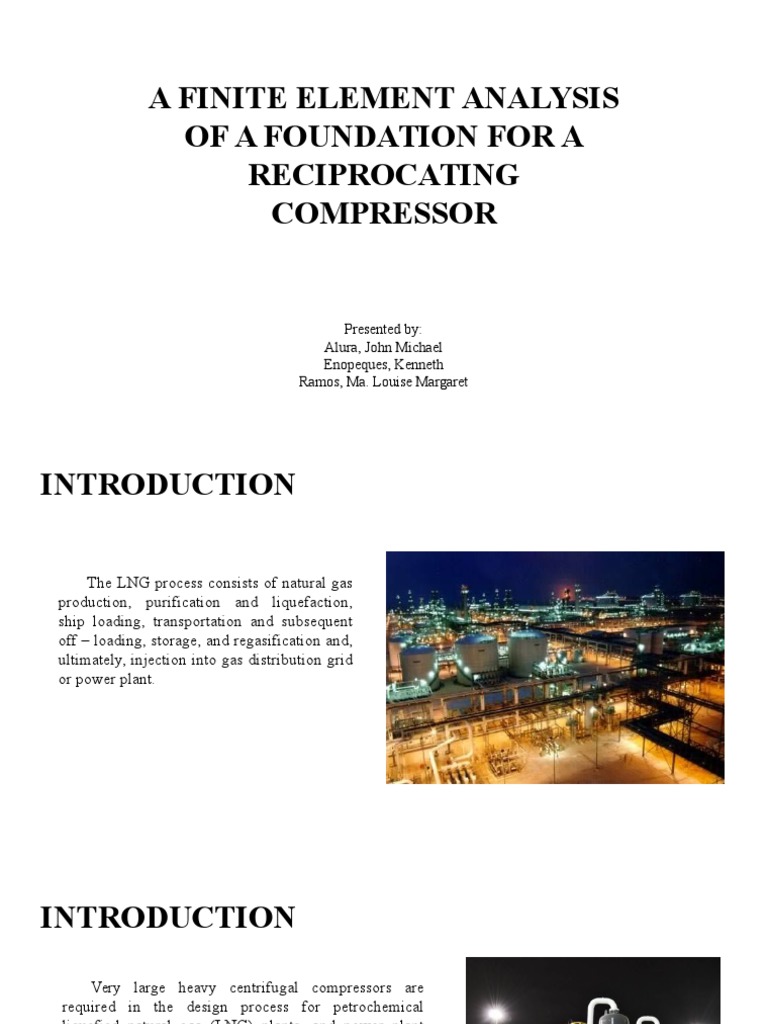 FEA of Compressor Foundation 1 PDF Liquefied Natural Gas Finite