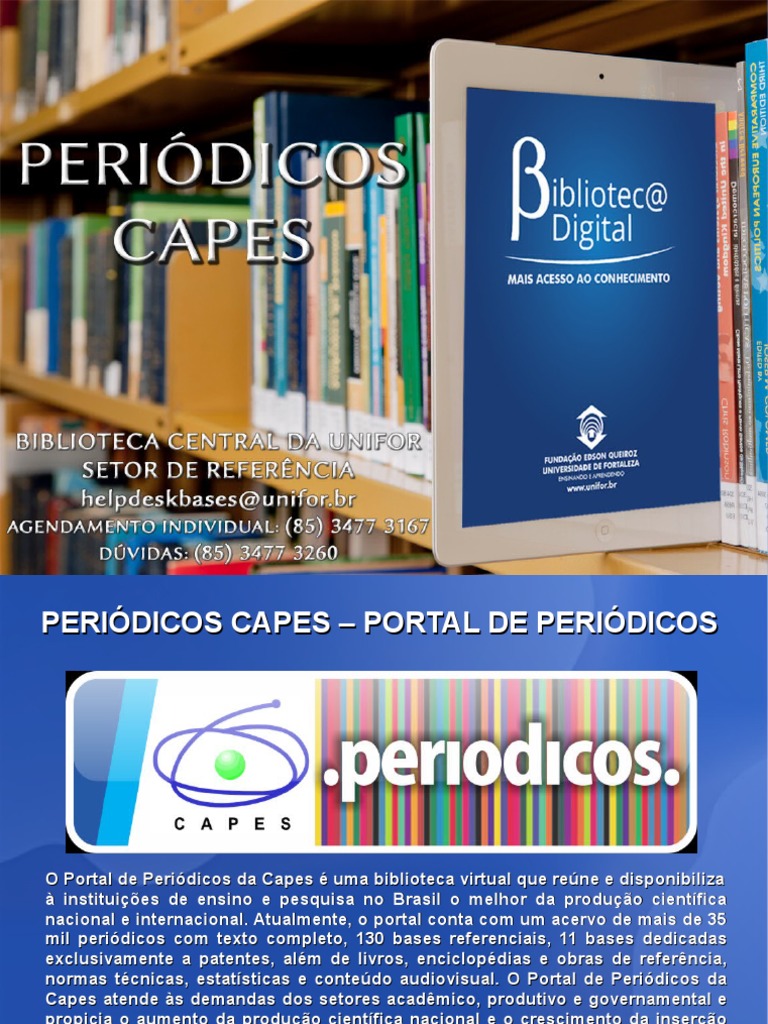 Periódicos Capes - Manual.pdf | Bibliotecas | Livros
